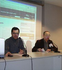 El Regidor comisionado Martí Pujol en la presentación de los nuevos servicios de Fem Xarxa